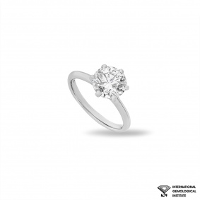 White Gold Round Brilliant Cut Lab Grown Diamond Ring 2.23ct H/VS1 White Gold Round Brilliant Cut Lab Grown Diamond Ring 2.23ct H/VS1